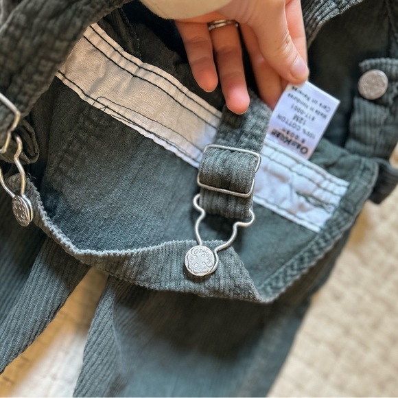 OshKosh B'gosh Dark Green Corduroy Overalls - Picture 3 of 3